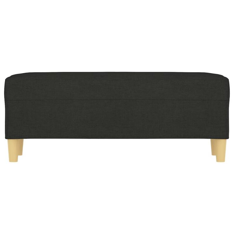 vidaXL Bench Black Polyester Medium Bench Rectangular Modern - 13.8 x 39.4 x 16.1 in