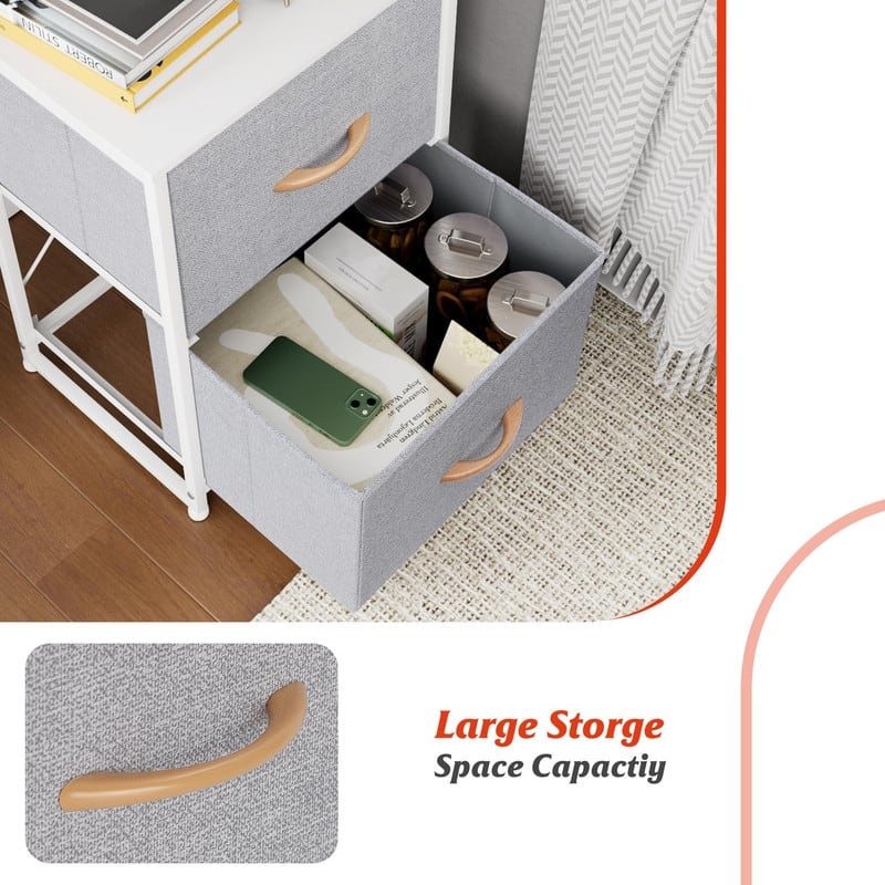 Modern Small Dresser for Bedroom with 2 Drawers