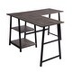 preview thumbnail 11 of 29, Carbon Loft Industrial L-shaped Corner Computer Desk with Shelf