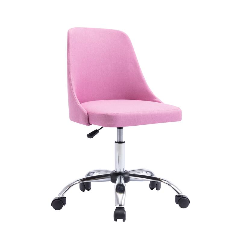 Porthos Home Roache Fabric Upholstered Office Chair with Chrome Base