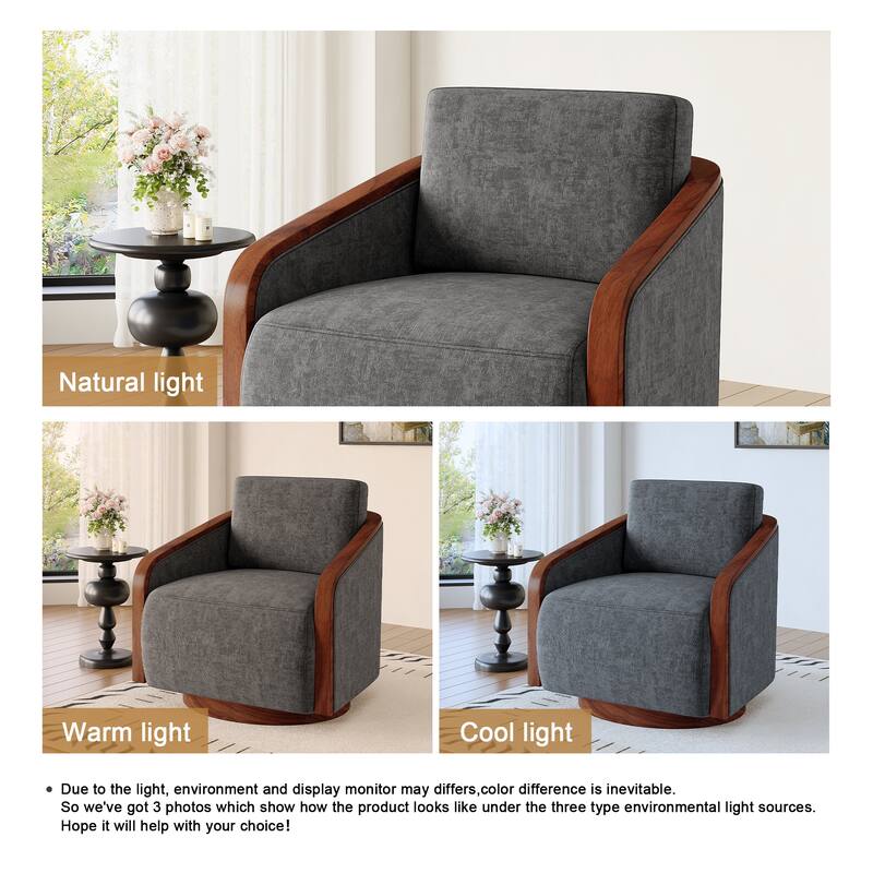 Modern Upholstered Swivel Accent Chair