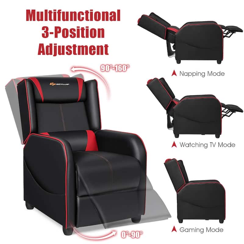 Goplus Massage Gaming Recliner Chair Single Living Room Sofa Home
