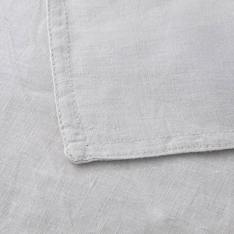 WHOLINENS Stone Washed French Linen Blend Duvet Cover & Pillow Shams Set
