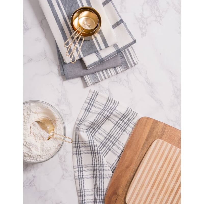 Design Imports Assorted Woven Dishtowel Set of 5 (28 inches long x 18 inches wide)