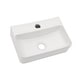 preview thumbnail 5 of 6, White Ceramic Rectangular Wall Mounted Bathroom Sink with Faucet Hole 14.5" x 10"
