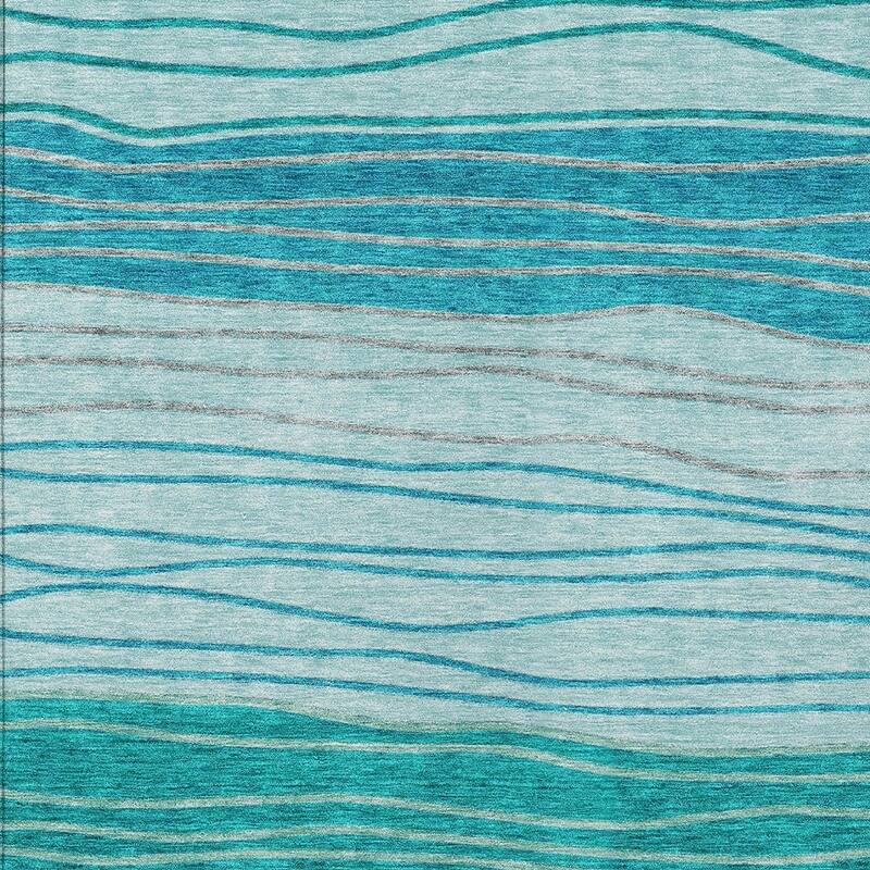HomeRoots Striped Transitional Rectangle Outdoor Rug
