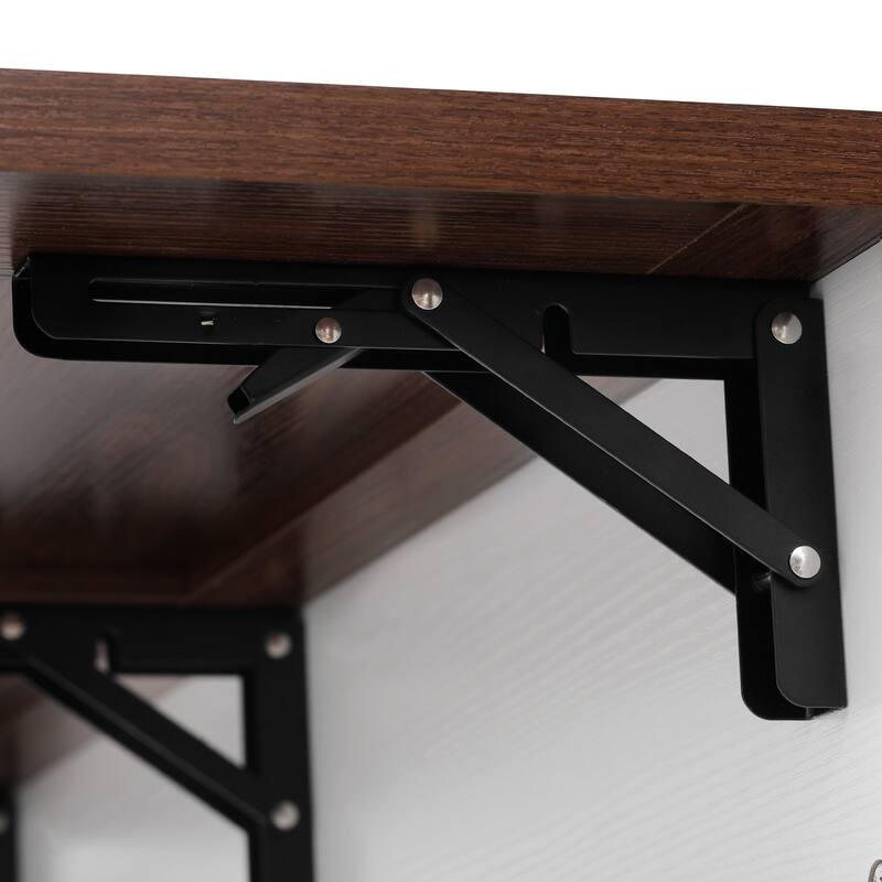 Kitchen Island with Drape of Beads, Rolling Kitchen Cart on Wheels with Drop Leaf