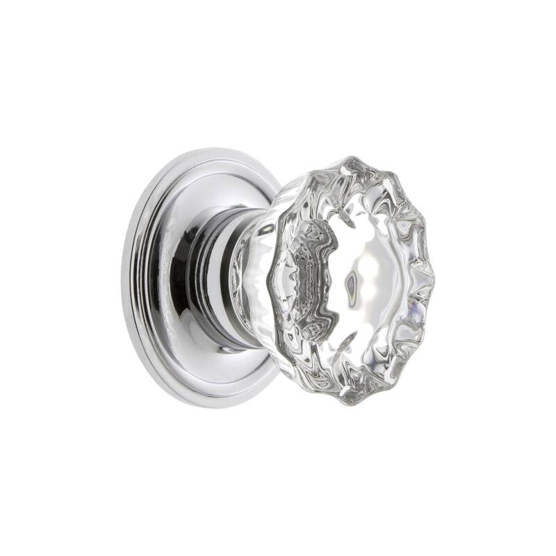 Grandeur VERS-CRYS-KNOB-GEO Versailles 1-3/8" Vintage Luxury Fluted - Bright Chrome