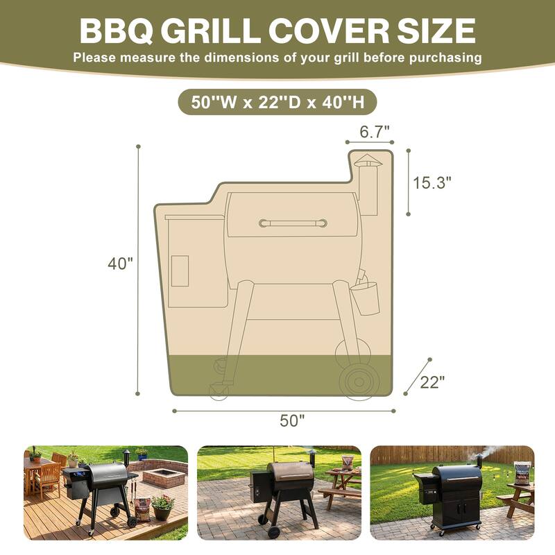 Aoodor Heavy Duty BBQ Pellet Smoker Grill Cover