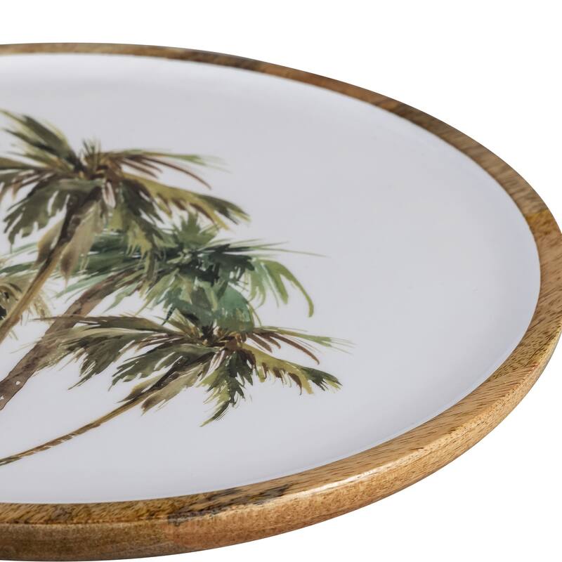Mango Wood Plate with print