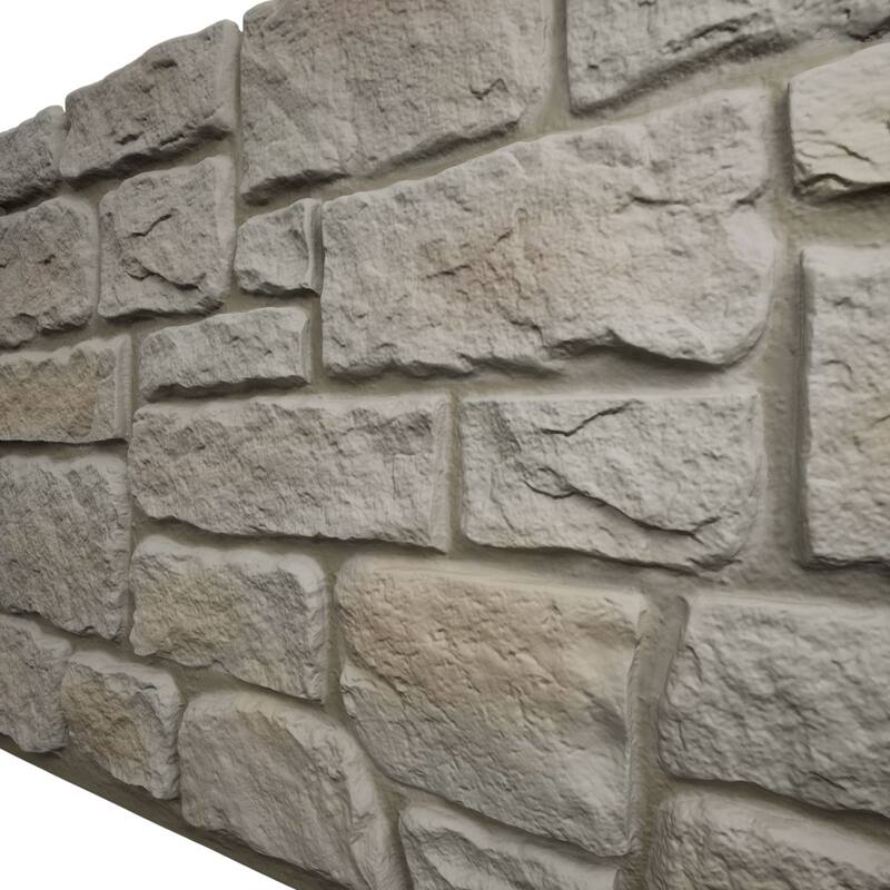 EverStone Cobblestone Faux Stone Panel, 48"W x 23 3/4"H x 1 1/8"D