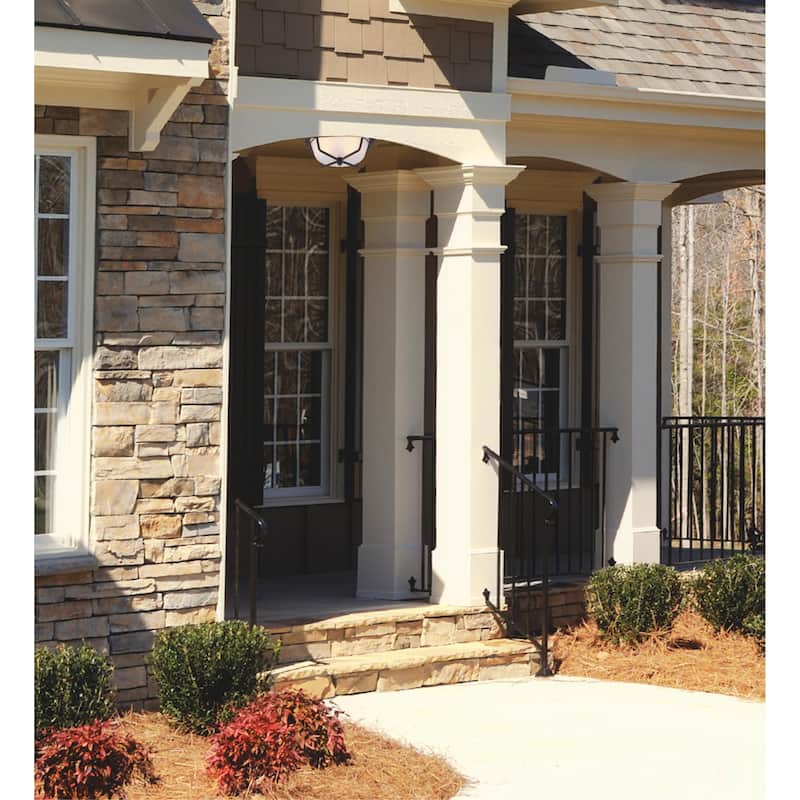 Westinghouse Bonneville Two-Light Exterior Flush-Mount Fixture, Weathered Bronze Finish on Steel with Frosted Glass - 13-Inch