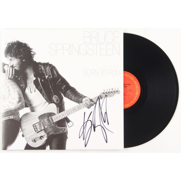 Shop Bruce Springsteen Signed Born To Run Record Album Cover Jsa