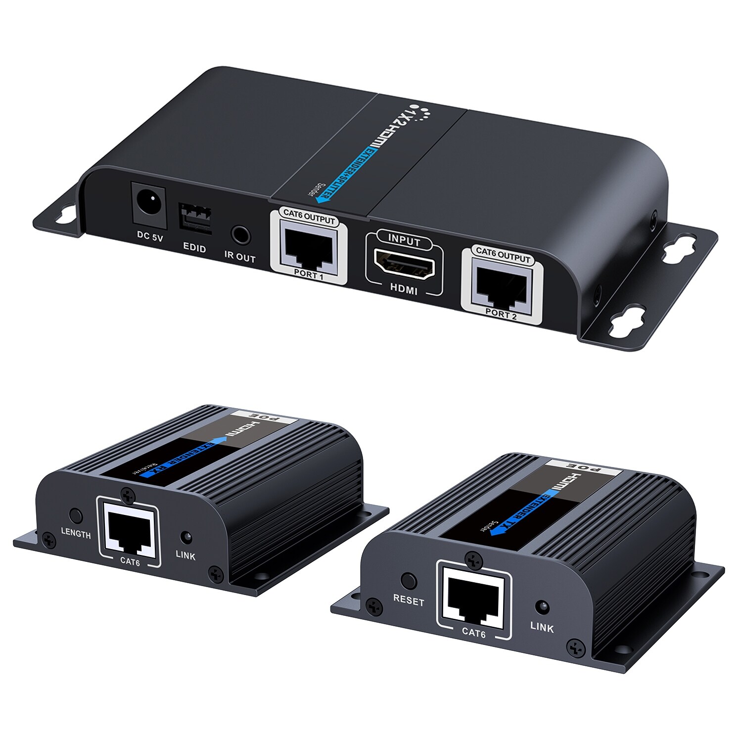 Shop Agptek Up To 131ft 1x2 Hdmi Extender Splitter Hdmi Over Cat6