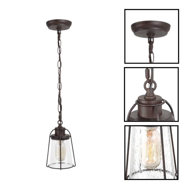 Farmhouse kitchen island light bronze hanging light glass, metal pendant light