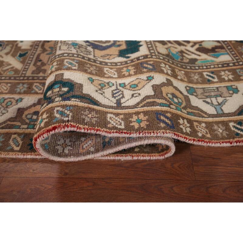 Garden Design Bakhtiari Vintage Persian Area Rug Handmade Wool Carpet - 6'6" x 9'9"