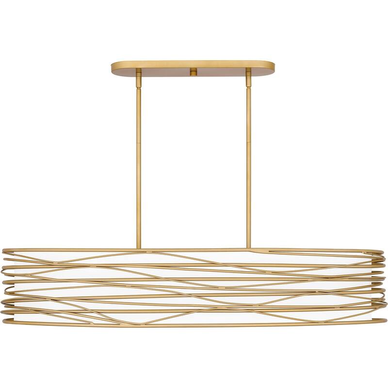 Spiral Five Light Linear Chandelier
