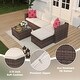 preview thumbnail 10 of 12, 5-Piece Patio Furniture Set, Weather Patio Set - PE Wicker