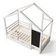 preview thumbnail 18 of 18, Twin Size House Bed with Blackboard and Drawers,Two assembly options