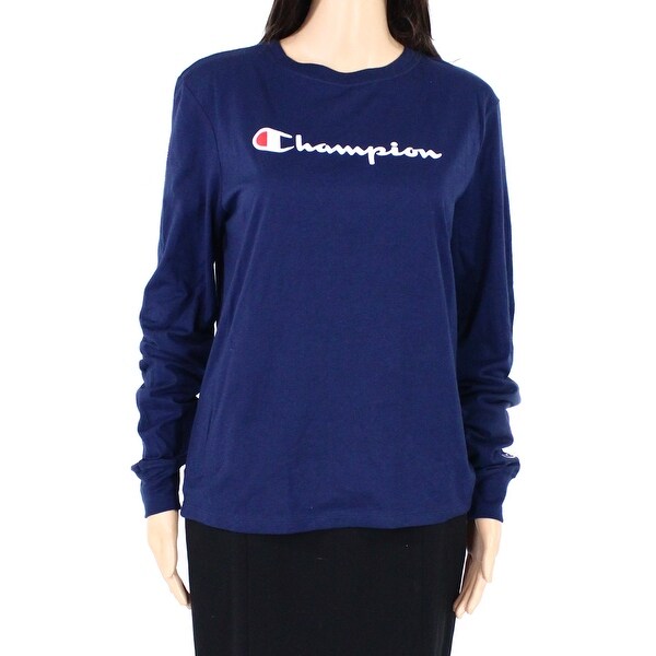 blue champion crewneck womens