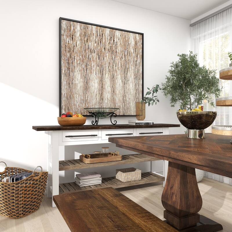 Clear Tempered Glass Kitchen Serving Bowl with Black Metal Scroll Stand