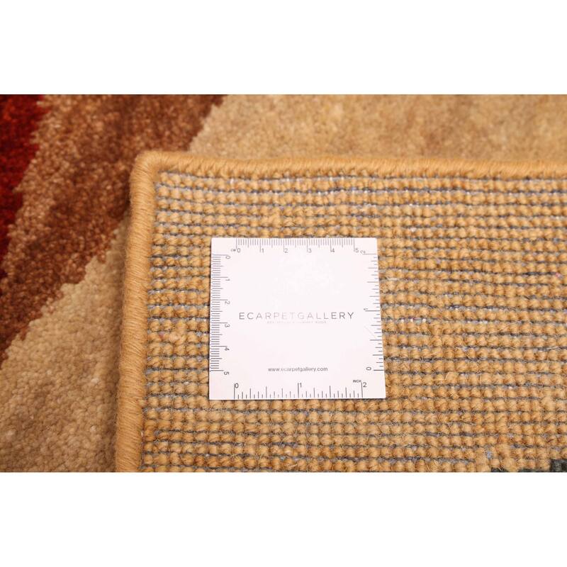 ECARPETGALLERY Hand-knotted Peshawar Ziegler Light Gold Wool Rug - 5'1 x 7'0