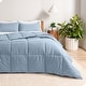 preview thumbnail 45 of 138, Bare Home Hypoallergenic Down Alternative Comforter Set Full - Dusty Blue