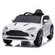 preview thumbnail 1 of 39, Official Licensed Aston Martin 12V Kids Ride-On Car with Remote Control, 4-Wheel Suspension, LED Lights, Music, and USB Port White
