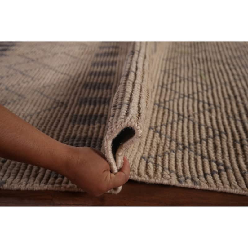 Trellis Moroccan Area Rug Handmade Wool Carpet - 8'11"x 12'6"