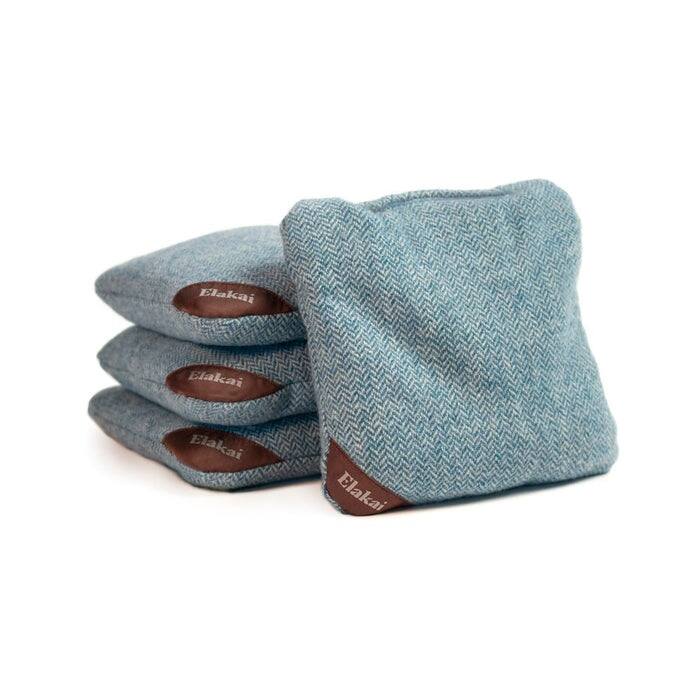 Elakai Herringbone All-Weather Pro Cornhole Bags (Set of 4) - Sky Blue