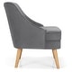 preview thumbnail 24 of 34, Costway Accent Chair Velvet Upholstered Single Sofa with Rubber Wood - 27'' x 25'' x 30''