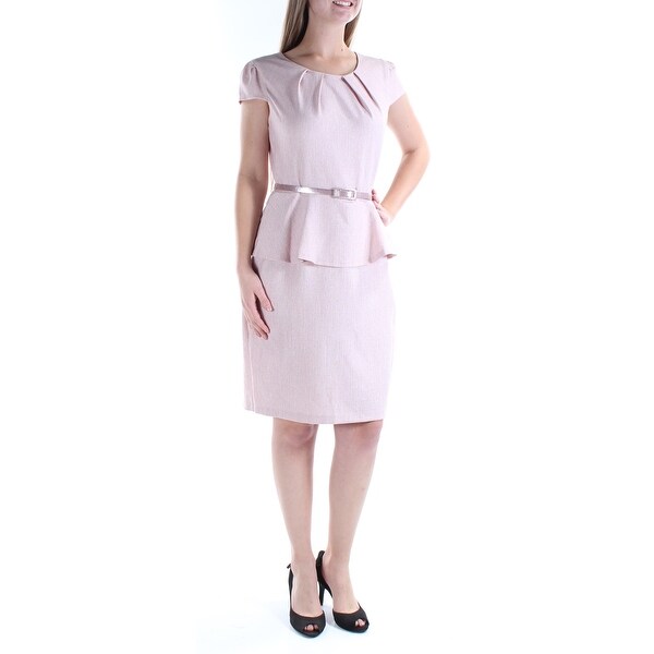 Short Pink Peplum Dress