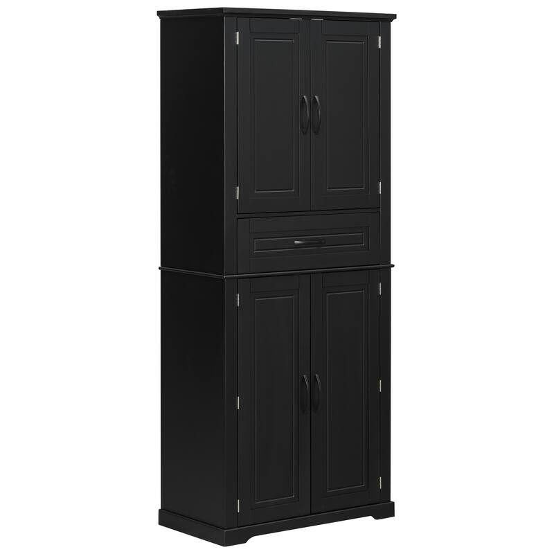 Bathroom Storage Cabinet - Multifunctional Organizer with Slide Rail Drawer & Adjustable Shelf