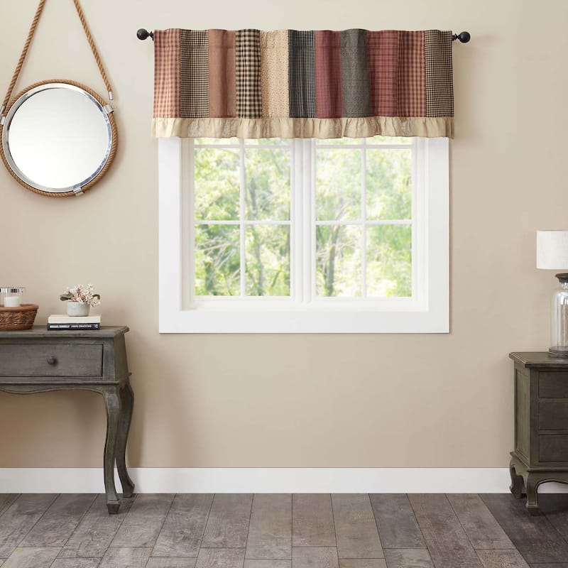 Maisie Patchwork Valance 19x72 - Red
