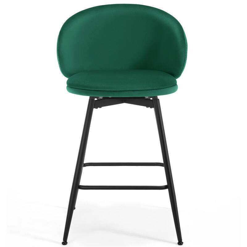 26"/30" Velvet Upholstered Swivel Counter/Bar Stools Set of 2/3
