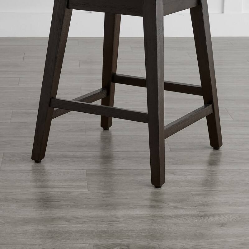 Spruce & Spring Olive Upholstered Counter Height Swivel Barstools-Single