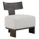 preview thumbnail 4 of 6, Bent Back Rest Floating Seat Accent Chair - 32.25" - Walnut Brown