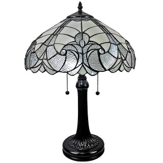 Tiffany Style White Table Lamp Amora Lighting White Table Lamp Amora Lighting