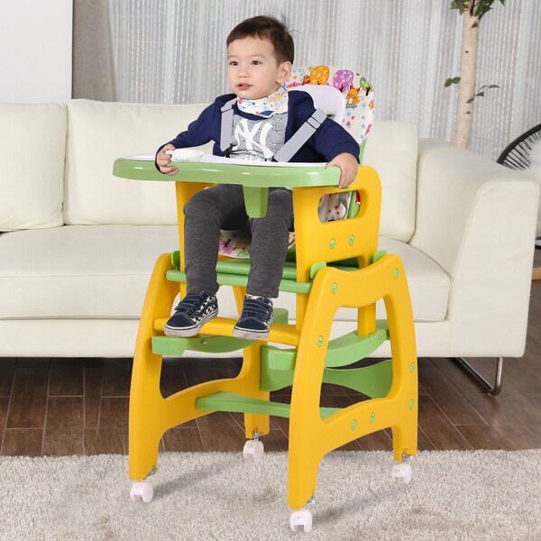 3 in 1 baby high chair convertible play table