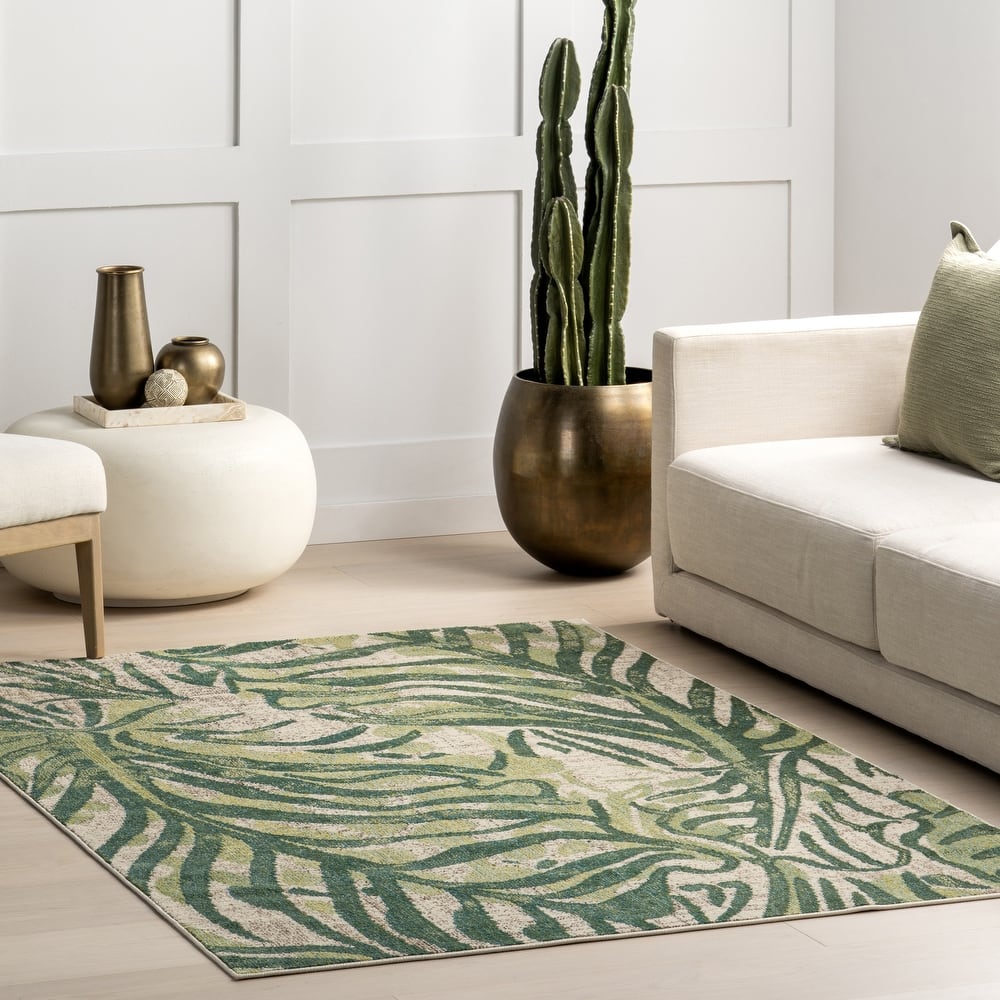 Nuloom Cali Abstract Leaves Area Rug