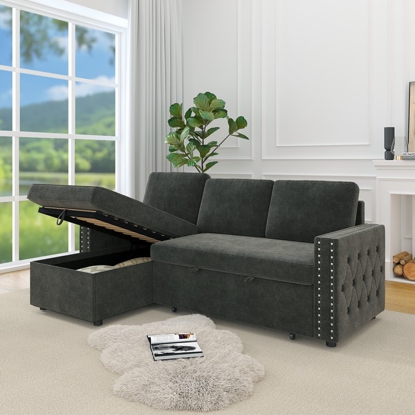 Seater Sleeper Sofa with Storage Chaise Bed Bath Beyond