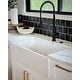 preview thumbnail 8 of 14, Austen Crisp White Fireclay 36" Single Bowl Farmhouse Apron Front Undermount Kitchen Sink and Drain