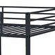 preview thumbnail 19 of 31, Twin Over Twin Metal Bunk Bed, Low Profile, Ladder, High Guardrail