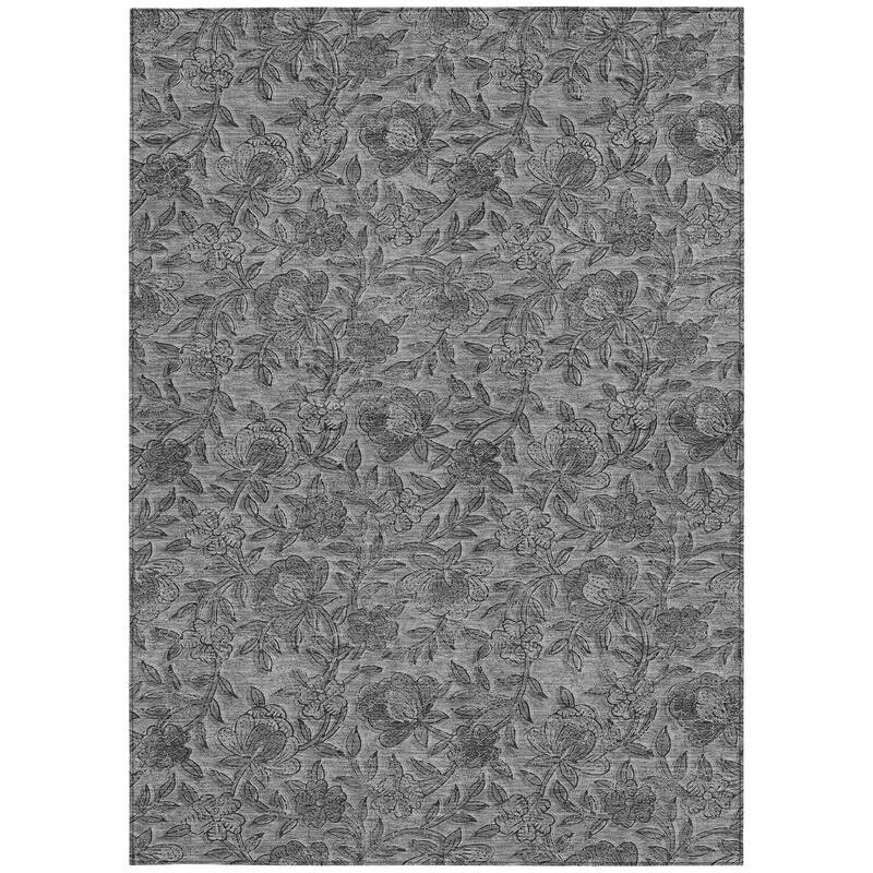 HomeRoots Floral Transitional Rectangle Outdoor Rug