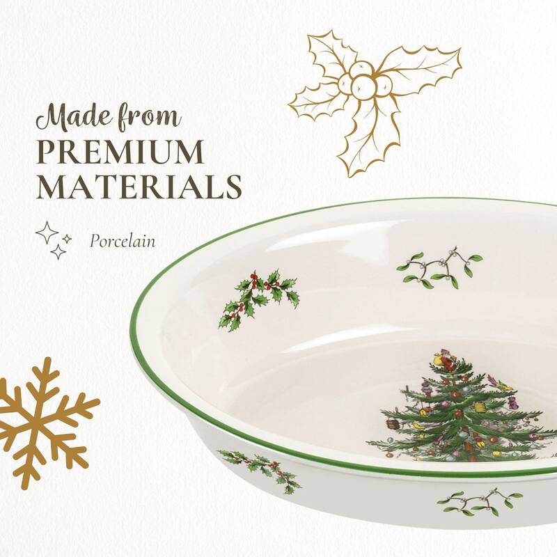 Spode Christmas Tree Oval Rim Dish