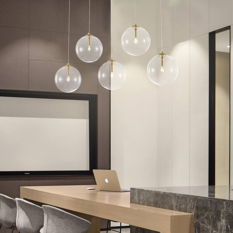 5 - Light Dimmable Kitchen Island Modern Linear Chandelier