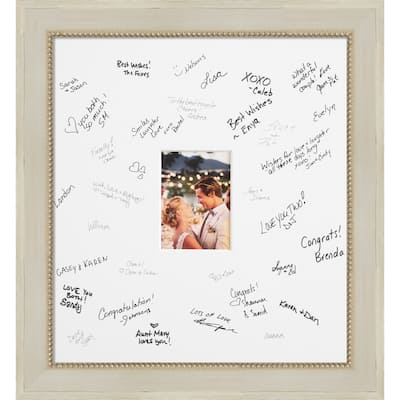 Parthenon Signature Mat Picture Frame - Autograph Photo Frame Guest Book Alternative for Weddings, Graduations, or Retirement