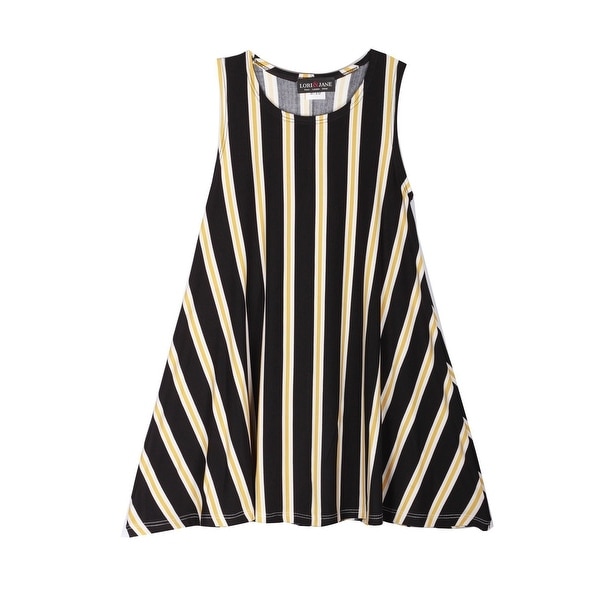 black sleeveless tunic dress