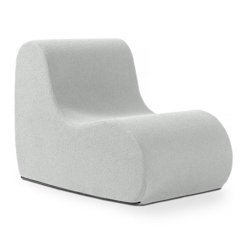 Jaxx Uptown Modern Armless Accent Chair, Boucle