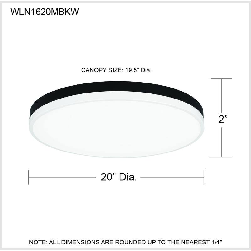 Weldin Integrated LED Matte Black White Flush Mount - Matte Black
